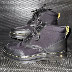 Dr. Martens Bonny Tech Jungle Cordura Black 14 Eye Zipper Combat Boots Mens 10